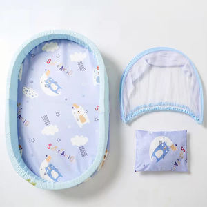 2025 nueva cama de viaje plegable portátil para bebé cuna cómoda tumbona de algodón para bebé con mosquitera - Product Image 2