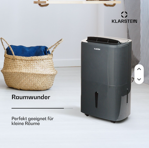 Deumidificatore Refrigerante Domestico 9.9 Pinte/24h, Essiccatore d'Aria Portatile a Compressore, Scarico Continuo, Silenzioso 50 dB, Display LED, Lavabile - Product Image 3