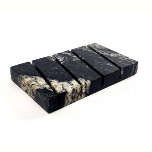 Porte-cartes de visite moderne en marbre noir zèbre résistant au feu pour bureau, pierre artisanale, hôtel, salle à manger, villa, revêtement mural de cuisine - Product Image 3