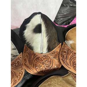 GangesGrain Cuero Genuino de Piel de Vaca Repujado con Pelo Sintético PU, Paja, para Invierno, Viajes, Fiestas, Deportes, Negocios, Casual, Aire Libre - Product Image 3