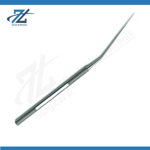 Instruments Schuknecht, crochet de 160 mm de long, finition noire, pointe vers le haut, 0,4 mm, ensemble d'instruments chirurgicaux en acier inoxydable chirurgical réutilisable, certifié CE - Product Image 2