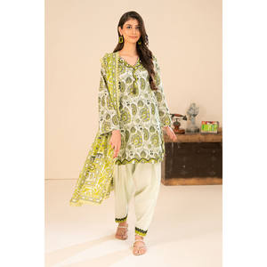 Traje Salwar Kameez de 3 Piezas en Algodón Khaddar Estampado con Dupatta para Festivales, Ropa Étnica, Estilo Pakistaní, Vestido Indio SD-52257 - Product Image 3