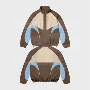 Produit tendance, survêtement coupe-vent, logo personnalisé, impression par sublimation, ensemble veste et pantalon deux pièces classique - Product Image 6