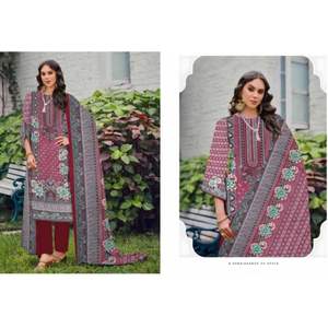 ชุดเดรสปาร์ตี้ผ้าฝ้ายเนื้อนุ่มทันสมัย พร้อมเสื้อและกางเกงพร้อมผ้าคลุมไหล่ - ชุดแห้งเร็ว ไม่ยับง่าย ใส่ได้ทุกฤดู - Product Image 5