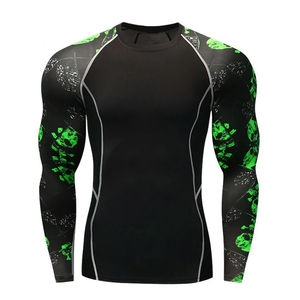 Maillot de compression d'équipe personnalisé, impression numérique intégrale, haut d'entraînement de gym imprimé, athlètes, fitness, séchage rapide, spandex/nylon 240g - Product Image 1