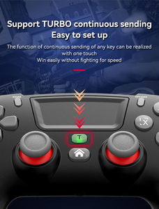 Manette de jeu sans fil SZZR P06 Macro Programming BT pour Slim/Pro/PC 360 Double vibration 6 axes Motion Compatible mobile - Product Image 3