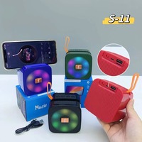 Enceinte Bluetooth portable S11 Super Bass, Boombox puissante avec USB, carte TF, lumière RGB, grande autonomie, sans fil – Meilleure vente en Afrique