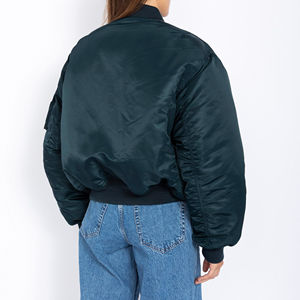 Veste bomber d'hiver pour femmes grande taille, design 2025, coton/polyester, imperméable, écologique, col montant, uni, teinture unie, fermeture éclair - Product Image 2
