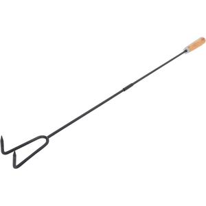 Pique à bois en fer avec pointe crocheteuse, finition noire thermolaquée, pour rangement de bois de chauffage, support à bûches de style classique - Product Image 2