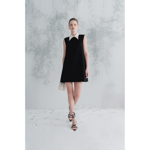 ขายร้อนแขนกุดมินิเดรสผู้หญิงเยอรมันคอดอกไม้ลูกไม้ MARTHA มินิเดรสเรยอนผ้าสแปนเด็กซ์ทอสีขาวมด - Product Image 1