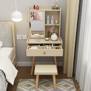 Modern <b>Small</b> Trendy Dressing Table <b>Mirror</b> and Makeup Table for Bedroom Apartment Bathroom Use - Product Image 1