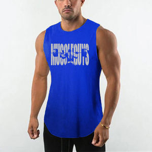 Camiseta informal sin mangas de punto de verano de alta calidad para hombre, camiseta de malla para culturismo, camiseta muscular sin mangas ajustada - Product Image 3