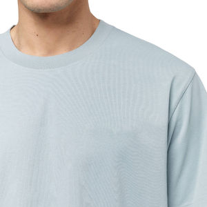 เสื้อยืดผ้าฝ้าย100% สำหรับผู้ชายทรงโอเวอร์ไซส์ผ้าถักลายพิมพ์โลโก้ - Product Image 2