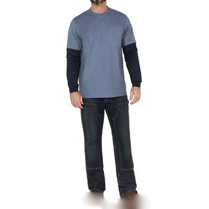 Camiseta de algodón 100% para hombre, ajuste holgado, estampado, diseño más Popular, camisa de doble capa para hombre, personalizada - Product Image 5