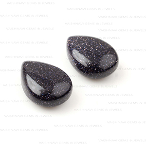 Venta al por mayor natural galaxia azul arenisca forma de pera 10x14mm briolette piedras preciosas sueltas calibrado cabujón fabricación de joyas proveedor - Product Image 4