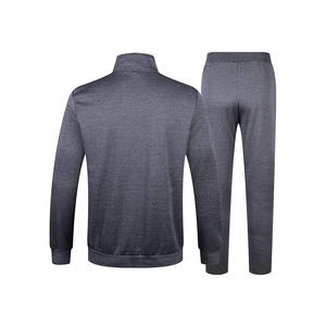 Derniers survêtements pour hommes à col montant avec fermeture éclair, matière ajustable, manches longues, couleur unie, prix de gros - Product Image 3