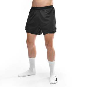 Pantalones Cortos Deportivos de Poliéster para Hombre, hasta la Rodilla, con Cierre de Cremallera y Cintura Elástica - Product Image 1