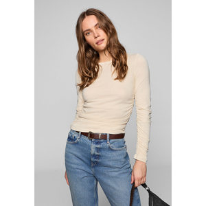 ETHIQUET INSSAZA Blusa ajustada con fruncido para mujer - Product Image 2