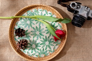 คุณภาพสูงจากผู้ผลิตทอหวายหวายถาดเสิร์ฟผสมกับแม่ของมุกจากเวียดนาม - Product Image 5