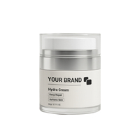Crème Visage Hydratante Anti-Âge 50ml à l'Acide Hyaluronique et à la Vitamine C pour Femme, Hydratation Jour et Nuit