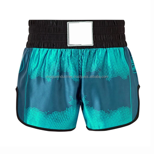 Shorts de combat MMA en satin personnalisés en gros, impression par sublimation sur le devant, respirants, légers, 220g, shorts d'entraînement de kickboxing unisexes - Product Image 4