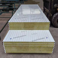 Panel Sándwich de Lana de Roca con Aislamiento Térmico, Material de Pared Duradero para la Construcción de Almacenes