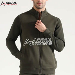 Sweat-shirt à fermeture éclair en coton mélangé personnalisé, tissu doux, tenue élégante pour l'extérieur Sweat-shirt - Product Image 5