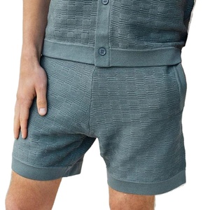Shorts décontractés en maille unie pour homme, coupe décontractée, avec poches latérales, style plage, collection été 2026, design personnalisé, pour tenue décontractée - Product Image 2