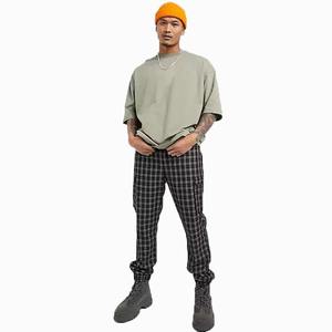 Logo personnalisé t-shirts coupe ample petit t-shirt blanc uni hommes t-shirt oversize à épaules tombantes - Product Image 4