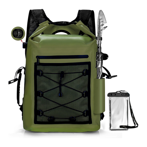 UUNEE OEM ODM Green Classic Lightweight Dry Backpack Waterproof Roll-up Durable Heat Welded Seams Casual Climbing Touring Model