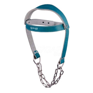 Arnés de cabeza de ajuste personalizado, resistente, con cadena de acero ajustable, cuero y EVA, equipo de fuerza para levantamiento de pesas y fortalecimiento del cuello para atletas - Product Image 4