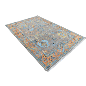 Elegante Alfombra Crema Oushak Moderna Estilo Antiguo Disponible en 4x6 5x8 6x9 8x10 9x12 10x14 pies para Sala de Estar - Product Image 3