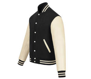 Venta al por mayor de encargo de lana Varsity chaquetas de las mujeres de manga de cuero de alta calidad Letterman chaqueta para el invierno - Product Image 2