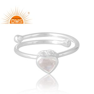Hot Selling 925 Sterling Silver Natural <b>Rose</b> <b>Quartz</b> Gemstone Ring Custom Jewelry Manufacturer - Product Image 3