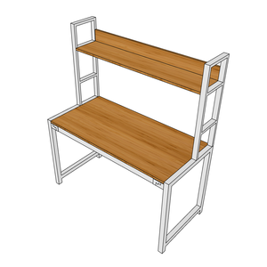 <b>Bamboo</b> Standing <b>Table</b> & Shelf Set 60x128x150cm Easy Installation - Product Image 5