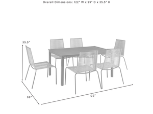 Juego de Mesa de Comedor Rectangular Minimalista con Cómodas Sillas de Jardín para Sala de Estar, Exteriores, Villa, Hotel, Apartamento - Product Image 4