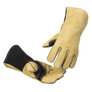 Sunland-Guantes de cuero para jardín, guantes de soldadura de cuero de cabra, de seguridad, para trabajo, industriales, para construcción - Product Image 1