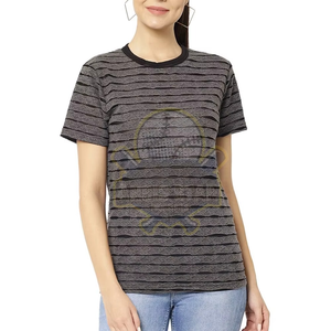 T-shirt d'été pour femmes à manches courtes en coton/polyester doux de qualité supérieure, respirant, séchage rapide, logo personnalisé disponible - Product Image 1