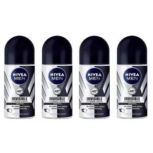 Original NIVEA pour hommes Invisible pour Black & White 48 heures déodorant rouleau sur 50 Ml. 3 Pack - Product Image 1