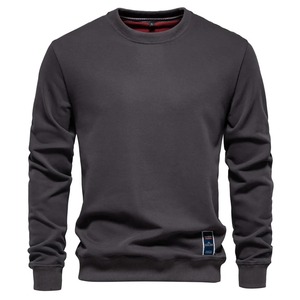 Sudadera de hombre de alta calidad de tendencia, sudaderas lisas informales personalizadas al por mayor, camisas transpirables con cuello redondo para hombre - Product Image 6