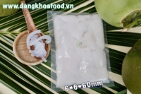Nata De Coco Kelapa Mentah Terkompresi Rasio Kompresi 1:5-10 Ukuran 6*6*600mm Bersertifikat Halal Merek DK BIO 70% Makanan Penutup Kelapa