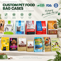 Usine 5Kg 10Kg 15Kg 20Kg 25Kg Sac d'emballage alimentaire debout en plastique imprimé personnalisé à fond plat pour animaux de compagnie chien chat