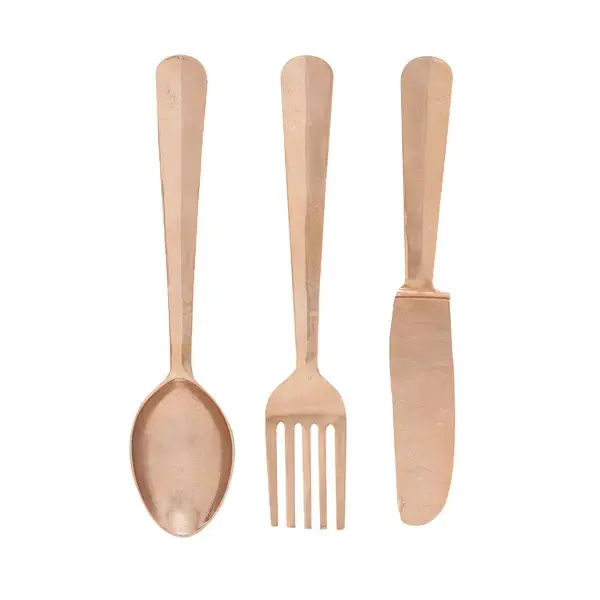 Unique Design Good Quality Cutlery Shaped Metal Wall Accents For Home Living Area And Hotel Decoration