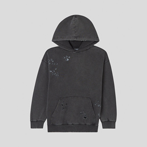 เสื้อฮู้ดแฟชั่นสตรีทใหม่สำหรับฤดูหนาว ผ้าฝ้าย 100% อุ่นสบาย ทรงเข้ารูป เป็นมิตรกับสิ่งแวดล้อม สำหรับผู้ชาย รับผลิตตามแบบ (OEM) ขายส่ง ดีไซน์กระเป๋าแบบฟอกสี - Product Image 1