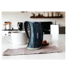 Taza de cuerno para beber de cerámica vikinga de lujo, último estilo para café o cerveza, decoración del hogar para fiestas - Product Image 1