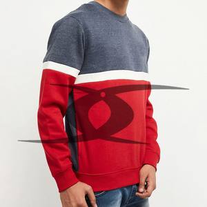 Sweat-shirt à col rond vierge en molleton de coton 100% à logo personnalisé pour hommes, vêtements de rue thermiques à épaules tombantes pour l'hiver - Product Image 3