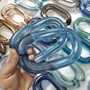 Colorful Large Transparent Epoxy Resin Chain Links Art Wall Hanging for Personalized Projects - Product Image 1