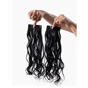 Precios directos del fabricante Seamless 2 Set Volumizer Extensión de cabello ondulado con cabello humano virgen Remy para la venta