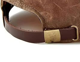 Casquettes en cuir PU de haute qualité broderie personnalisée Logo casquettes de sport casquettes en cuir véritable personnalisées fabrication peau d'agneau - Product Image 5