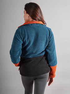 Veste en polaire sherpa zippée XL personnalisée pour femmes broderie hiver chaude col montant tissu respirant imprimé pour l'automne - Product Image 5